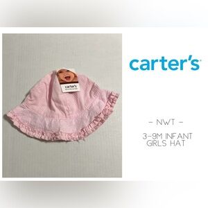 🆕CARTER’S - 3/9M - NWT - INFANT GIRLS PINK BUCKET SUN HAT